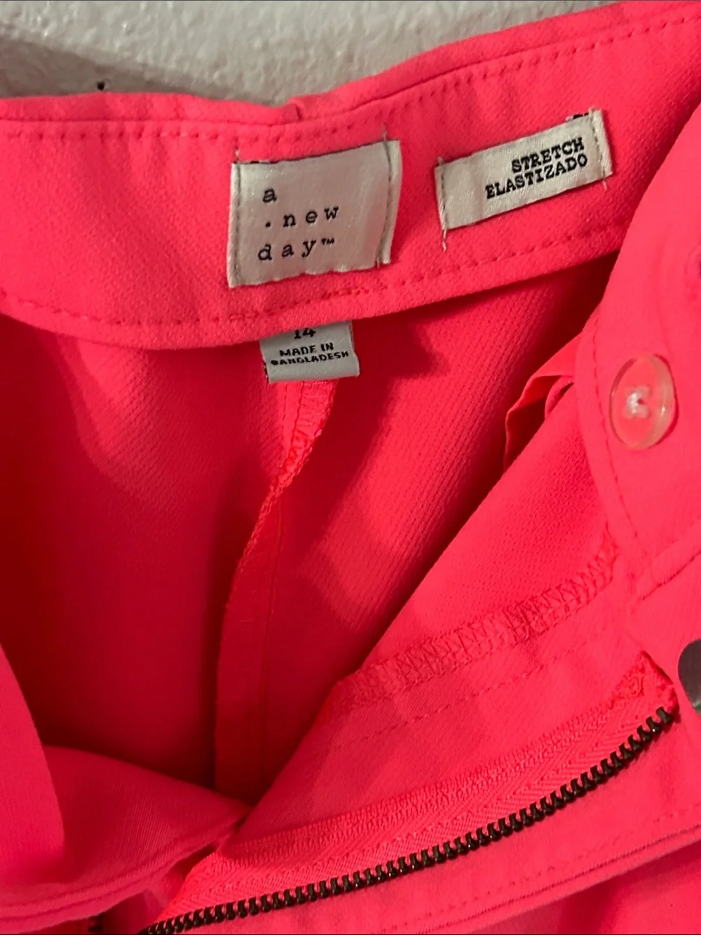 A New Day Neon Pink Women's High-Waist Pleat Front Shorts